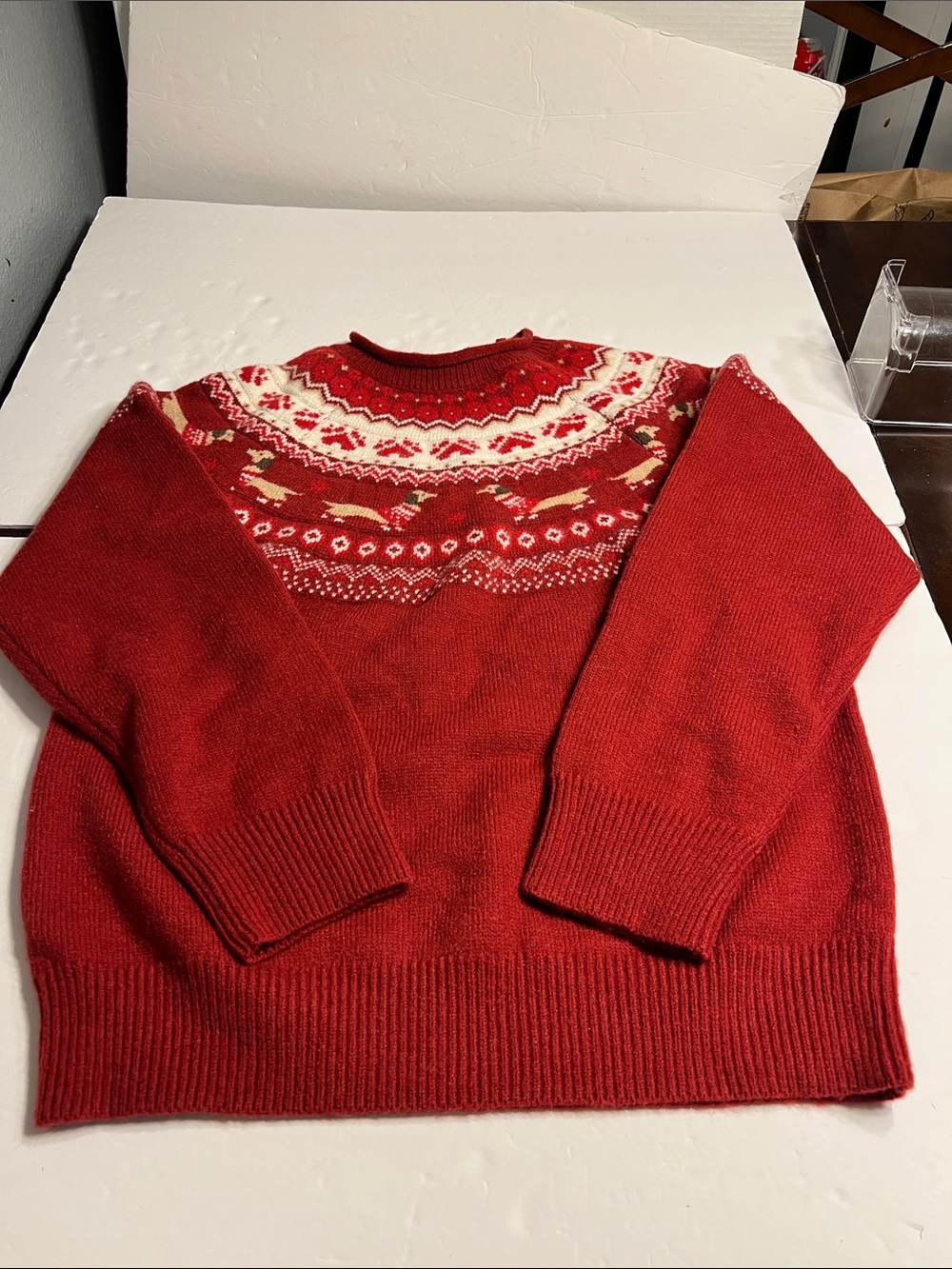 Cider Red Nordic Yoke Turtleneck Sweater